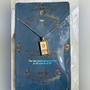 14 karat gold dipped sun, necklace, positive energy